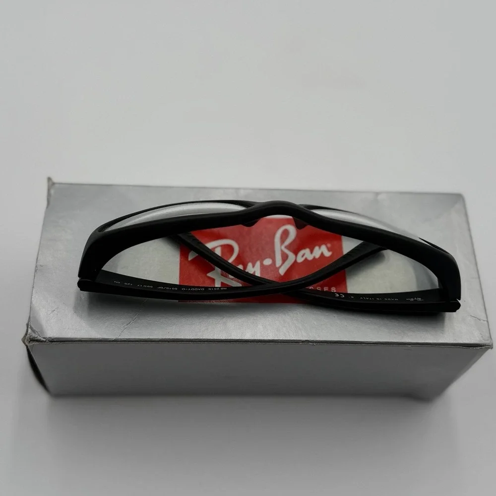 Ray-Ban Daddy-O RB2016‎ Sunglasses Matte Black Rubber Frame Wrap 59mm New
